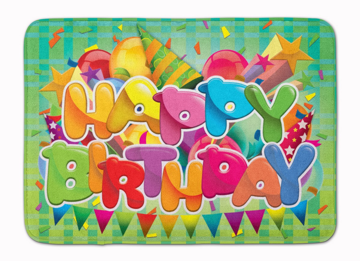 APH8872RUG Happy Birthday Machine Washable Memory Foam Mat