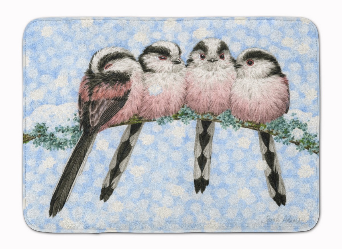 ASA2169RUG Roosting Long Tailed Tits Machine Washable Memory Foam Mat