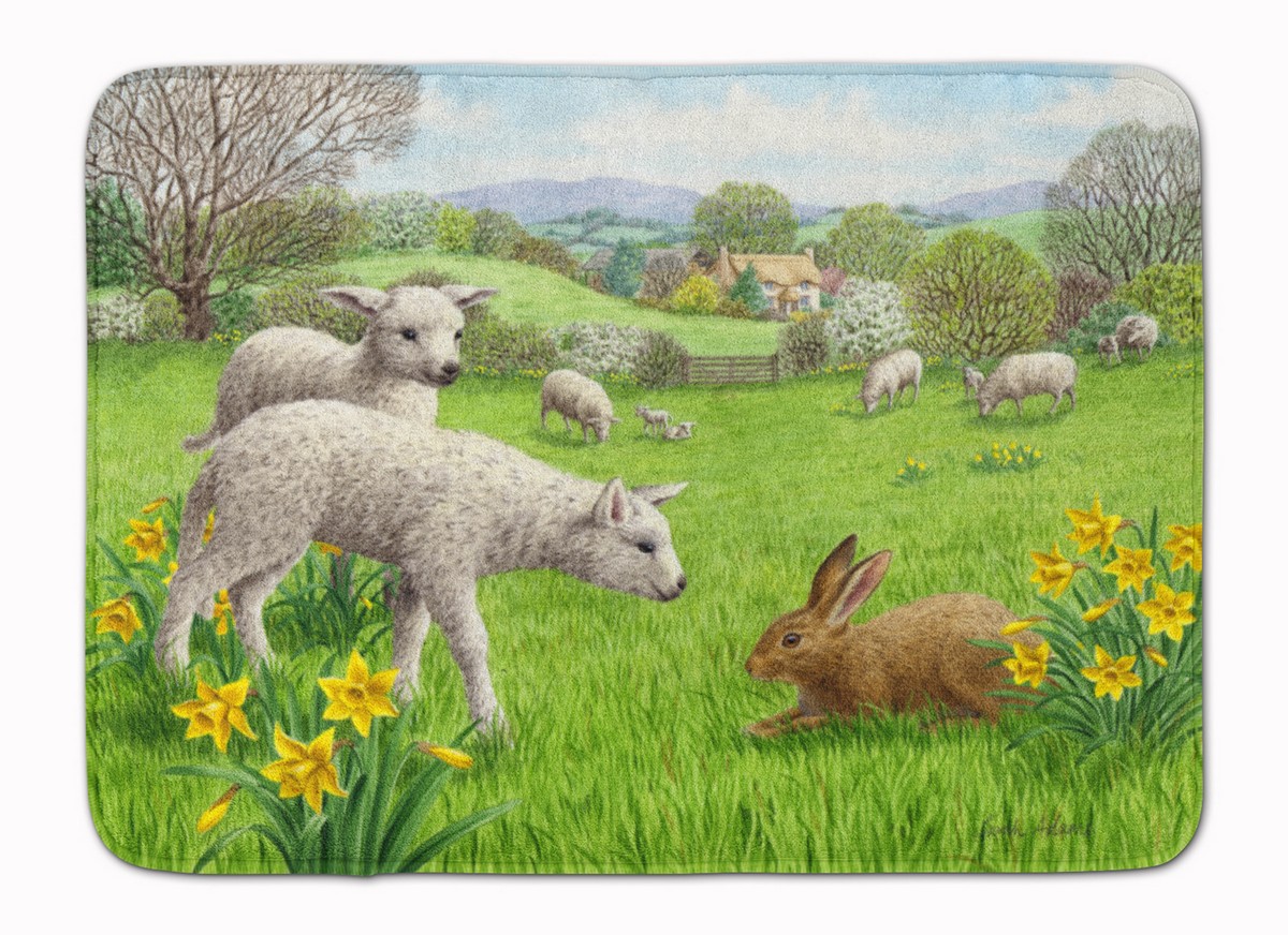 ASA2179RUG Lambs, Sheep & Rabbit Hare Machine Washable Memory Foam Mat