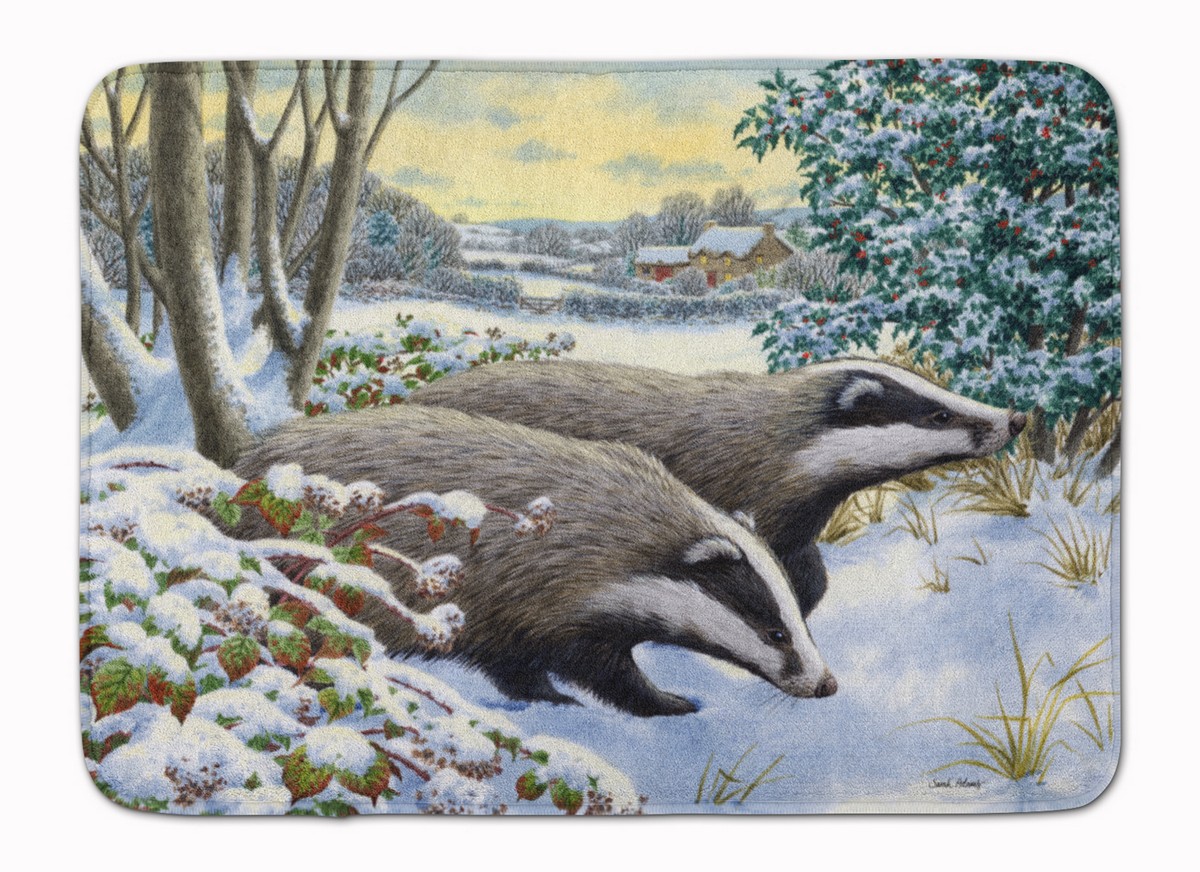ASA2183RUG Winter Badgers Machine Washable Memory Foam Mat