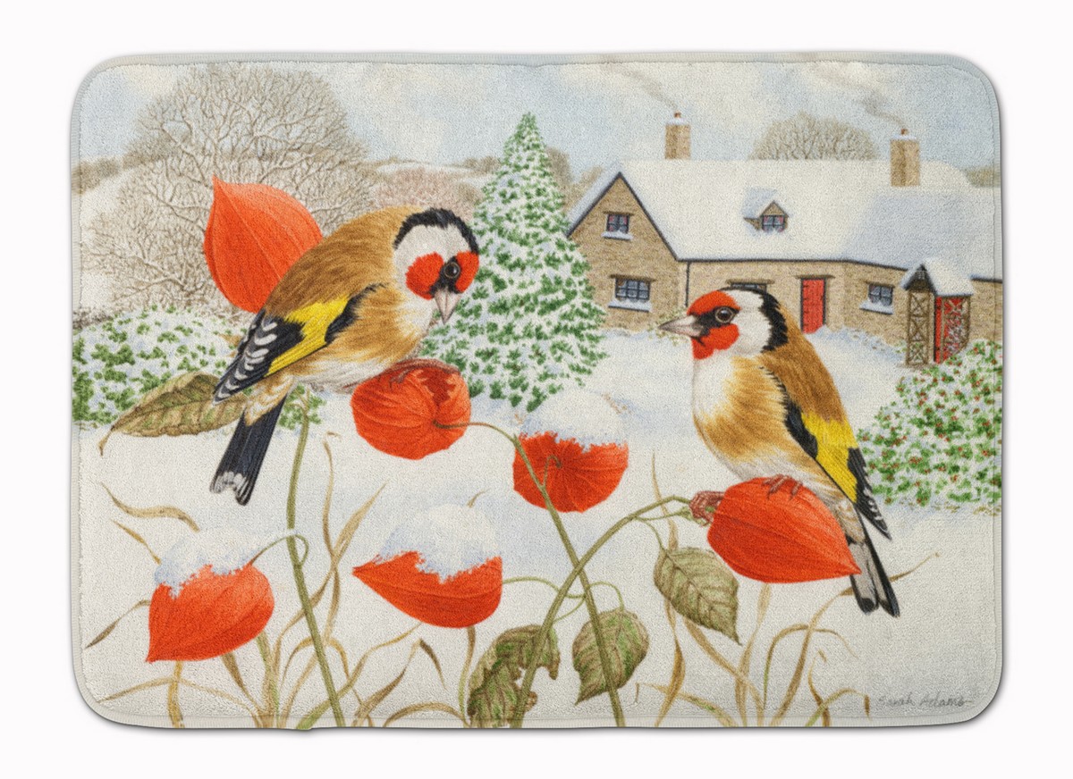 ASA2189RUG European Goldfinches Machine Washable Memory Foam Mat