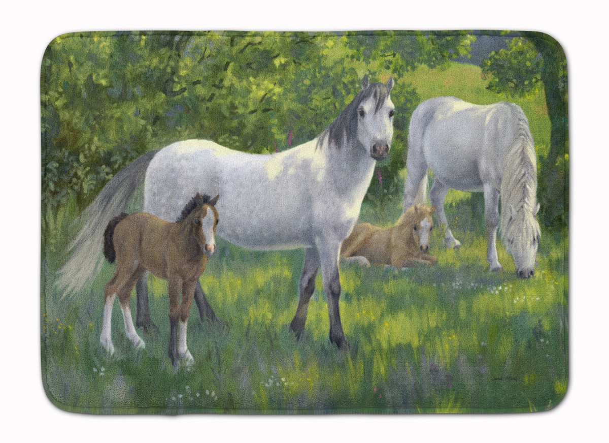ASA2195RUG Group of Horses Machine Washable Memory Foam Mat