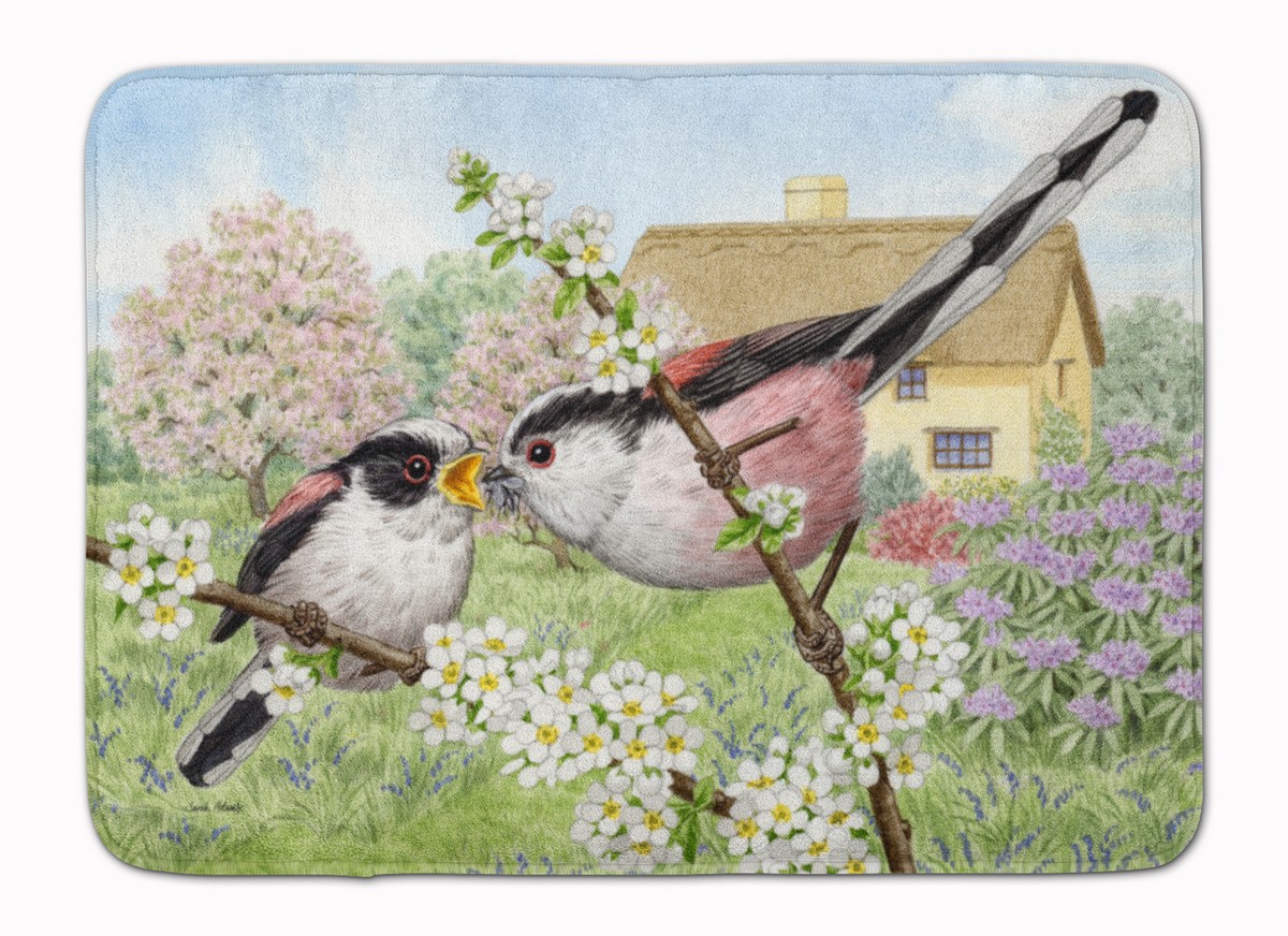 Long Tailed Tits Machine Washable Memory Foam Mat