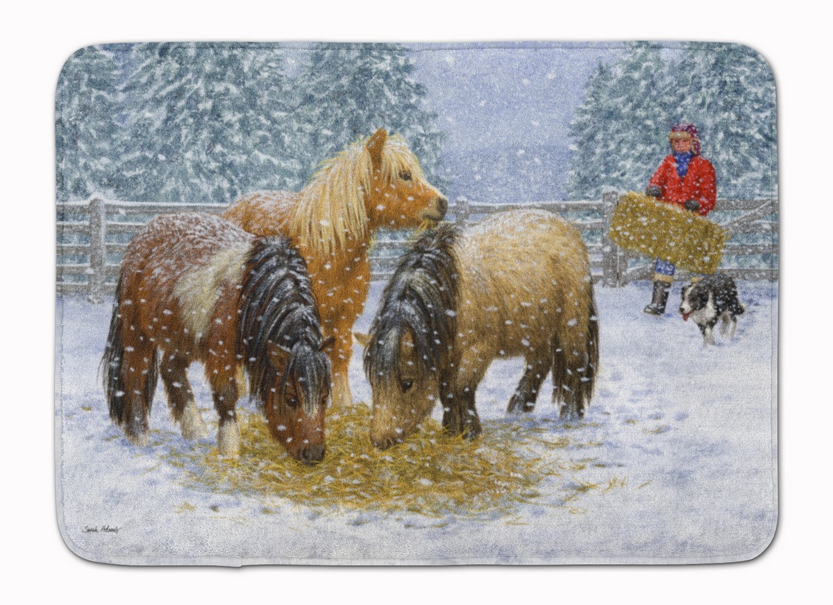 ASA2206RUG Shetland Ponies Machine Washable Memory Foam Mat