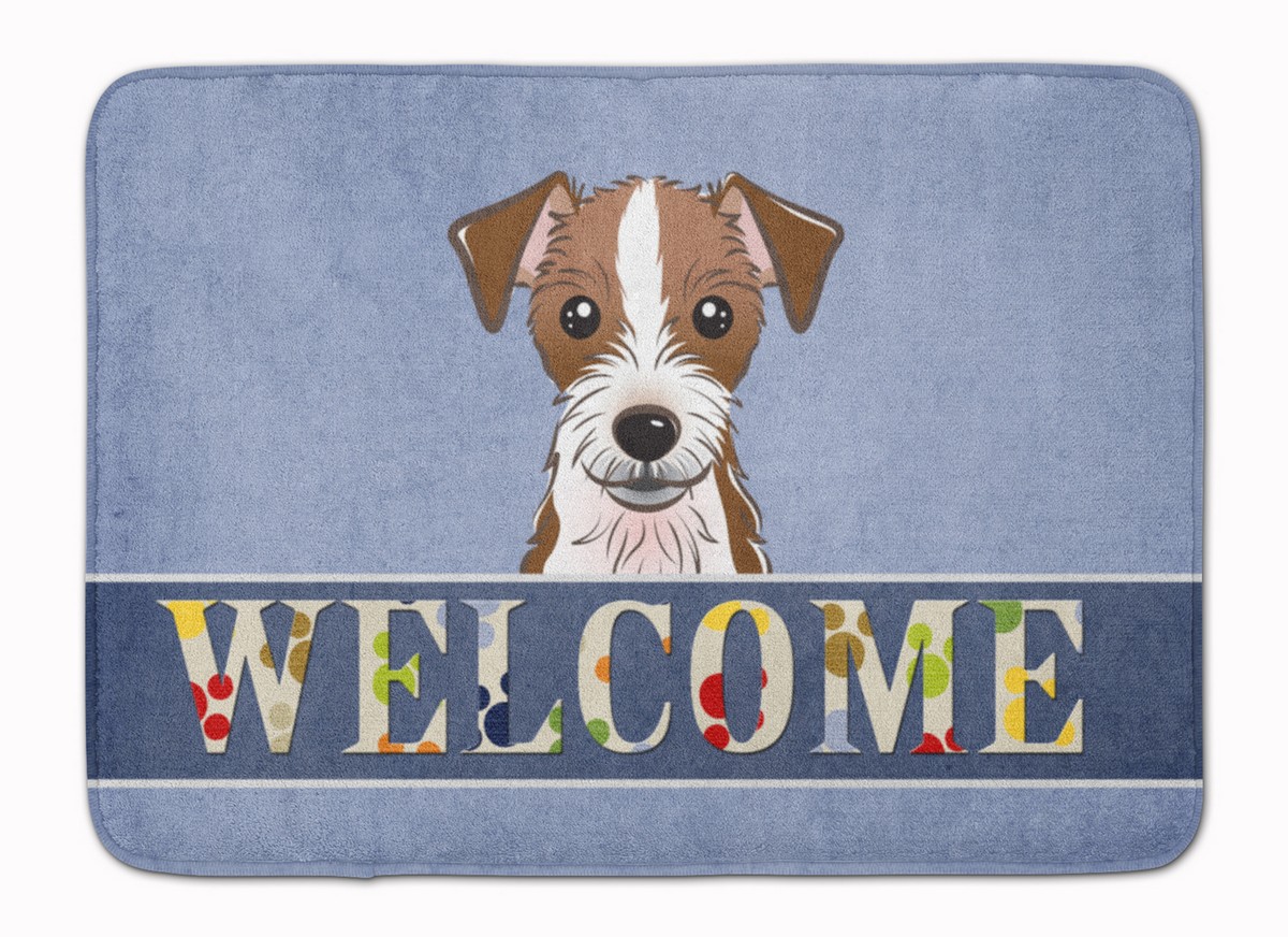 BB1388RUG Jack Russell Terrier Welcome Machine Washable Memory Foam Mat
