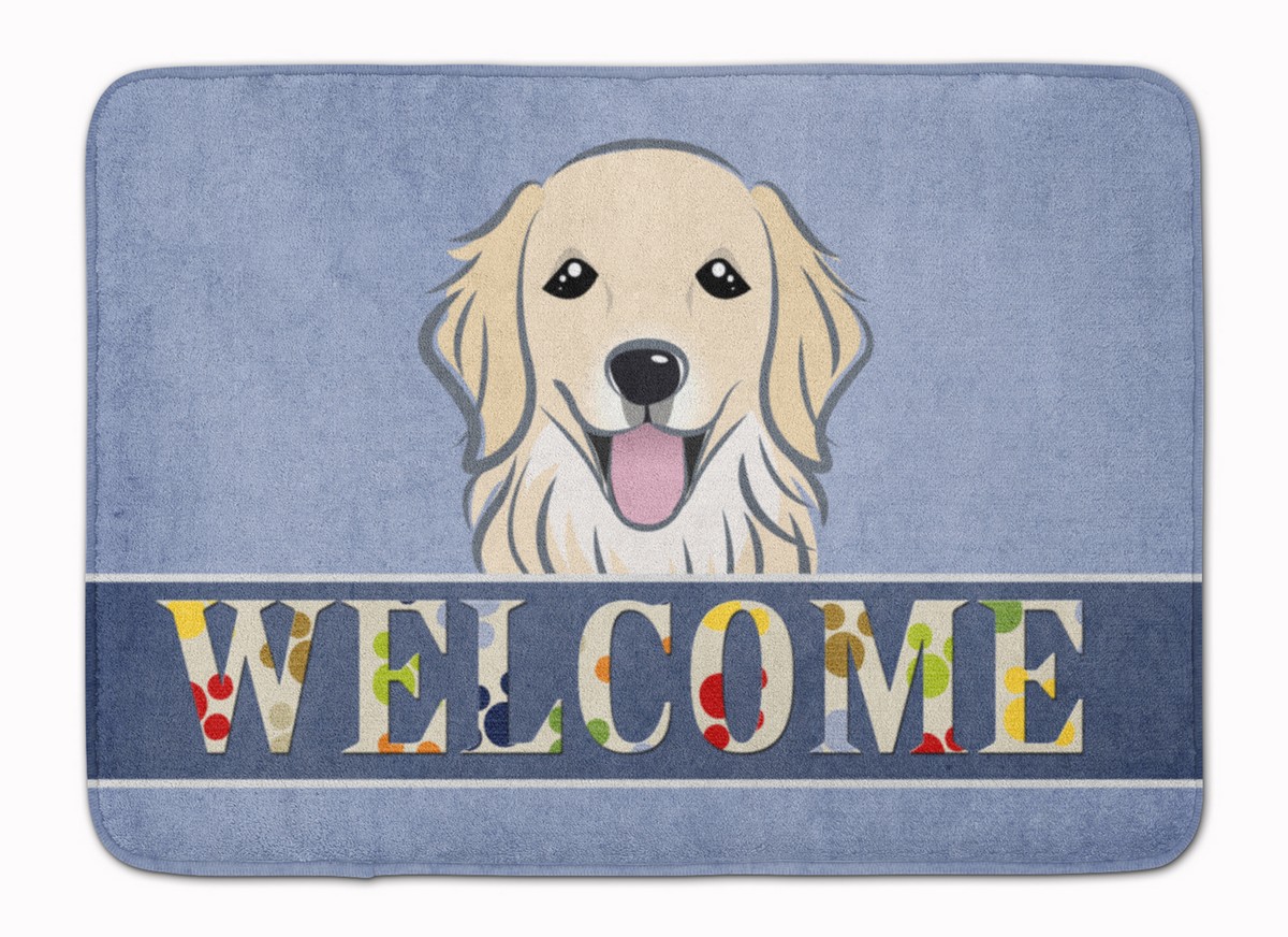BB1391RUG Golden Retriever Welcome Machine Washable Memory Foam Mat