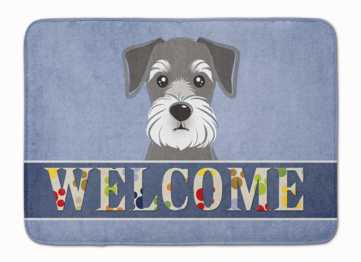 BB1392RUG Schnauzer Welcome Machine Washable Memory Foam Mat