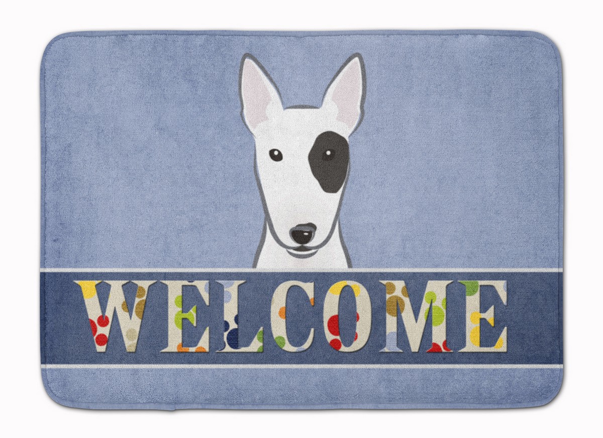 BB1395RUG Bull Terrier Welcome Machine Washable Memory Foam Mat