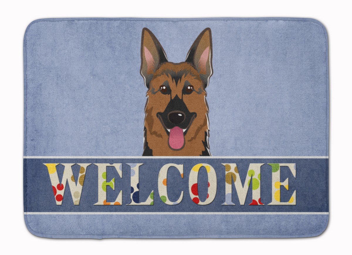 BB1397RUG German Shepherd Welcome Machine Washable Memory Foam Mat