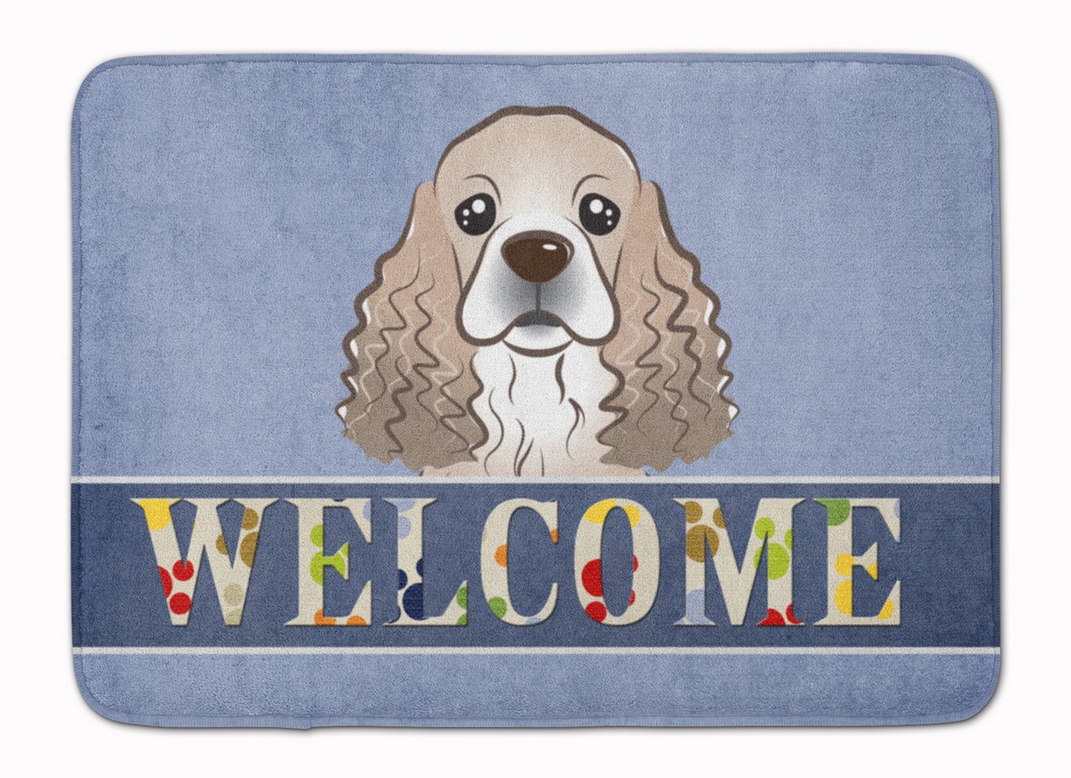 BB1402RUG Cocker Spaniel Welcome Machine Washable Memory Foam Mat