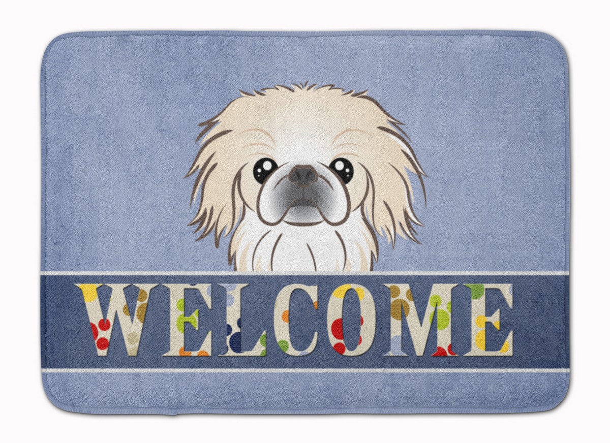 BB1407RUG Pekingese Welcome Machine Washable Memory Foam Mat