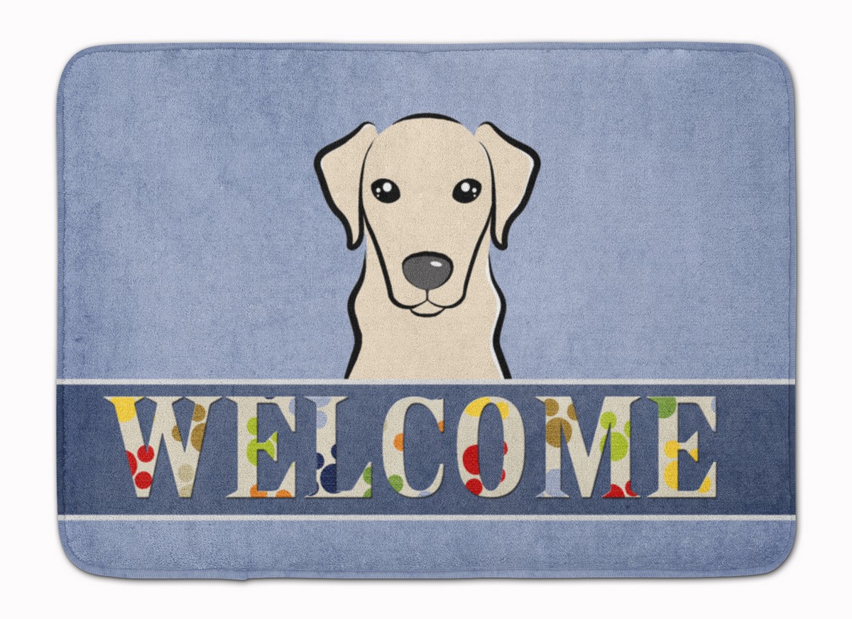 BB1408RUG Yellow Labrador Welcome Machine Washable Memory Foam Mat