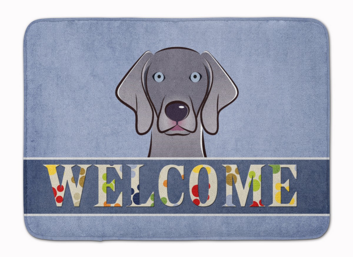 BB1417RUG Weimaraner Welcome Machine Washable Memory Foam Mat