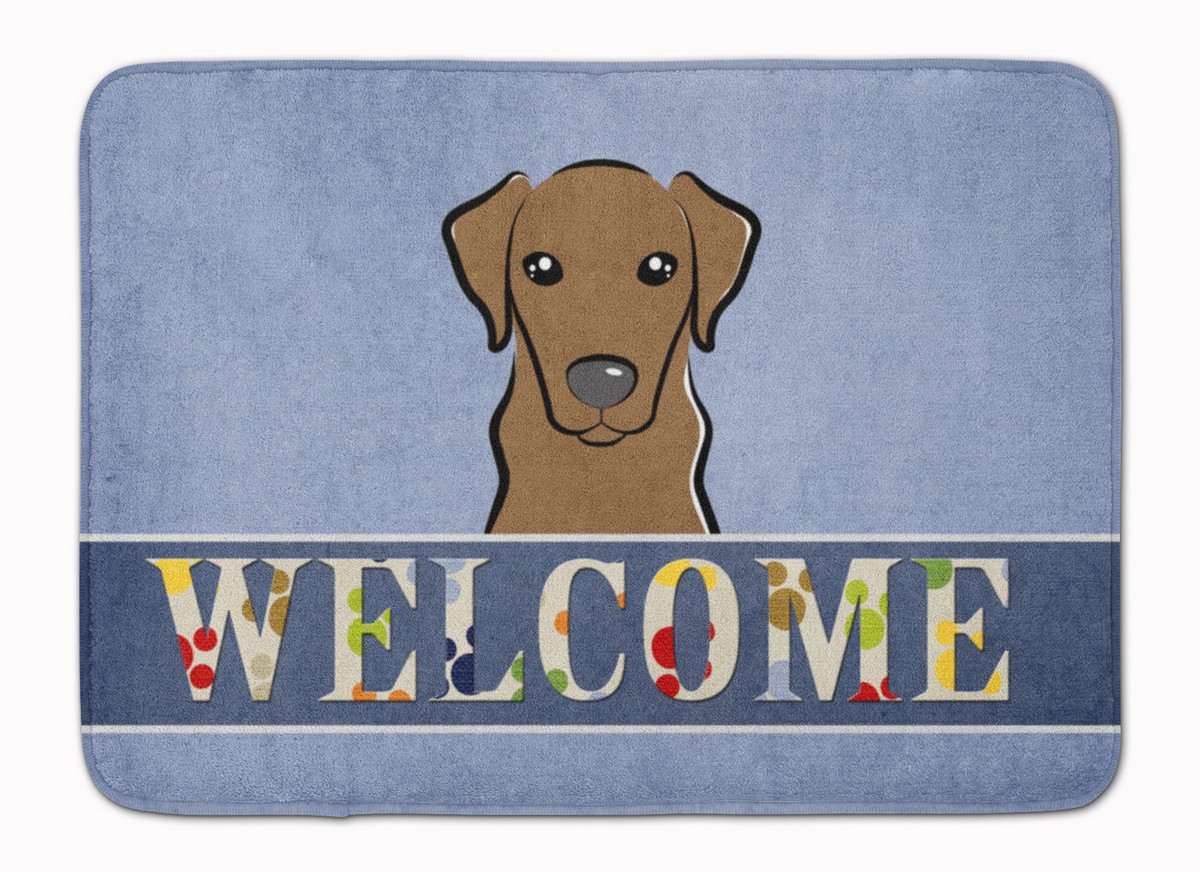 BB1420RUG Chocolate Labrador Welcome Machine Washable Memory Foam Mat