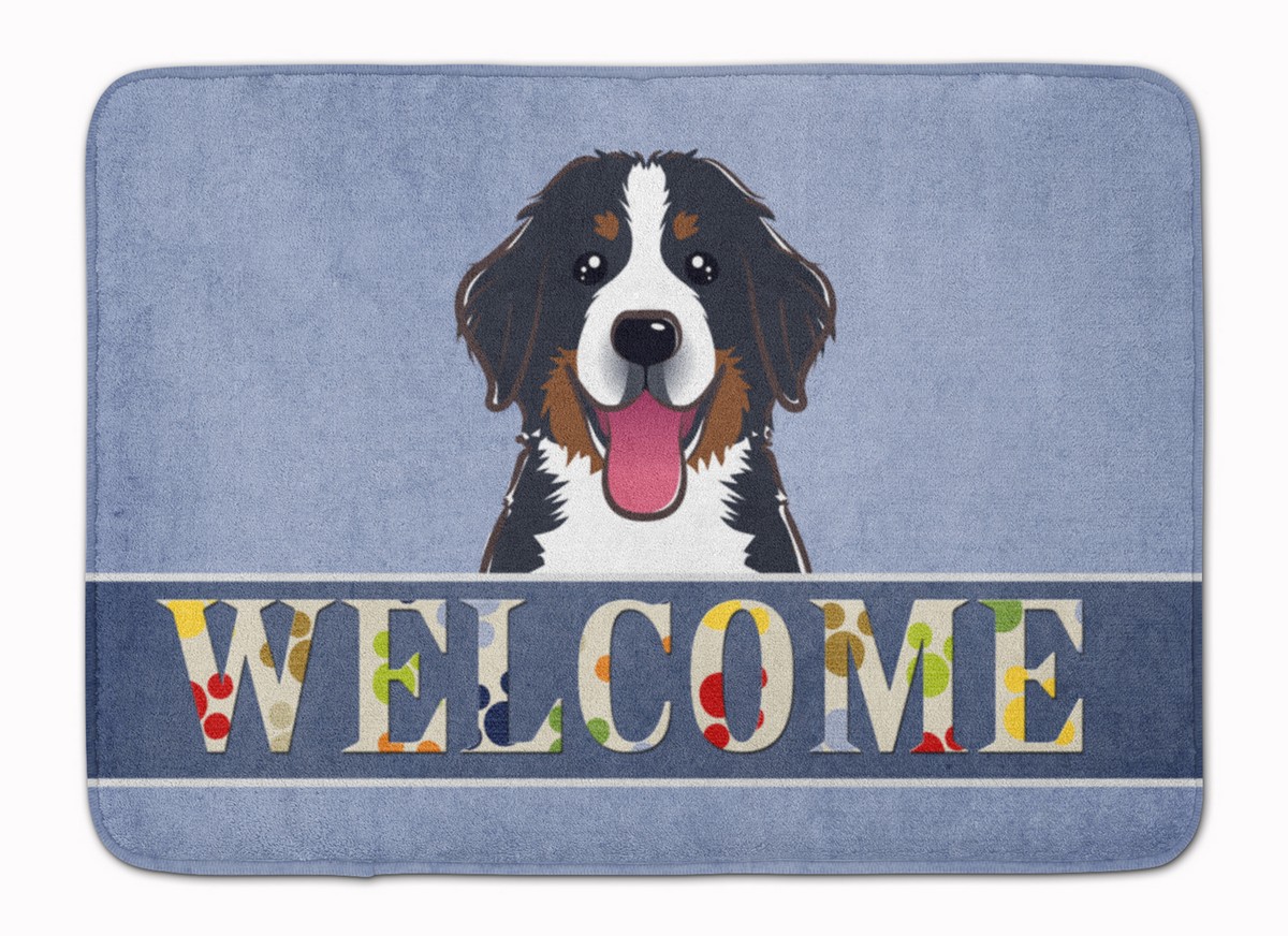 BB1423RUG Bernese Mountain Dog Welcome Machine Washable Memory Foam Mat