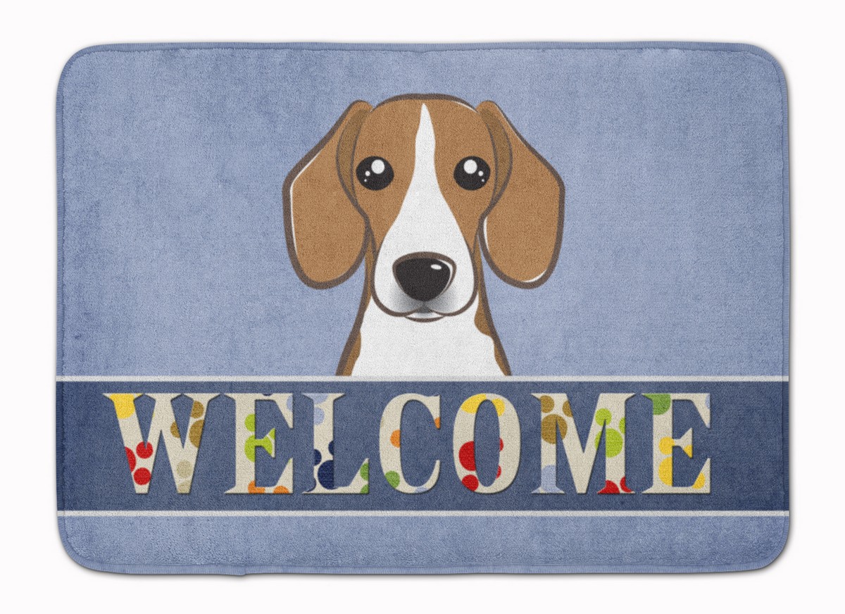 BB1425RUG Beagle Welcome Machine Washable Memory Foam Mat