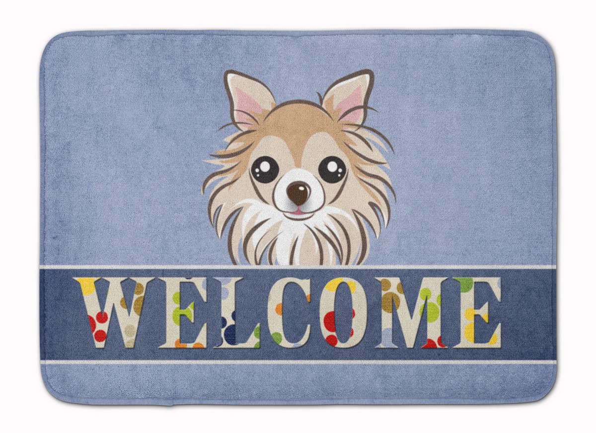 BB1437RUG Chihuahua Welcome Machine Washable Memory Foam Mat