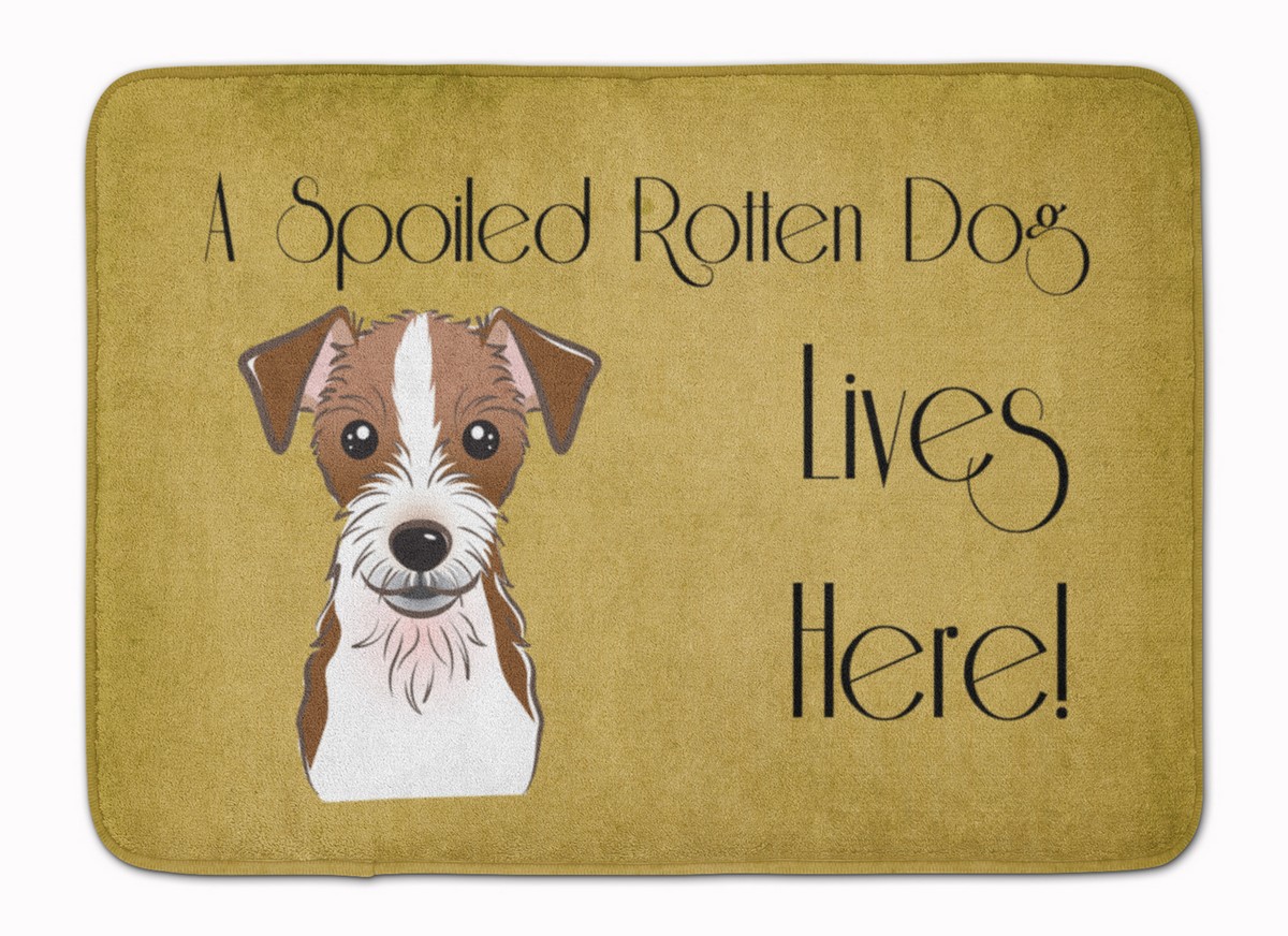 BB1450RUG Jack Russell Terrier Spoiled Dog Machine Washable Memory Foam Mat