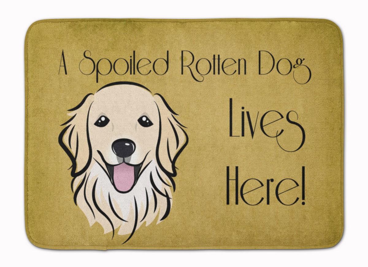 Golden Retriever Spoiled Dog Lives Here Machine Washable Memory Foam Mat