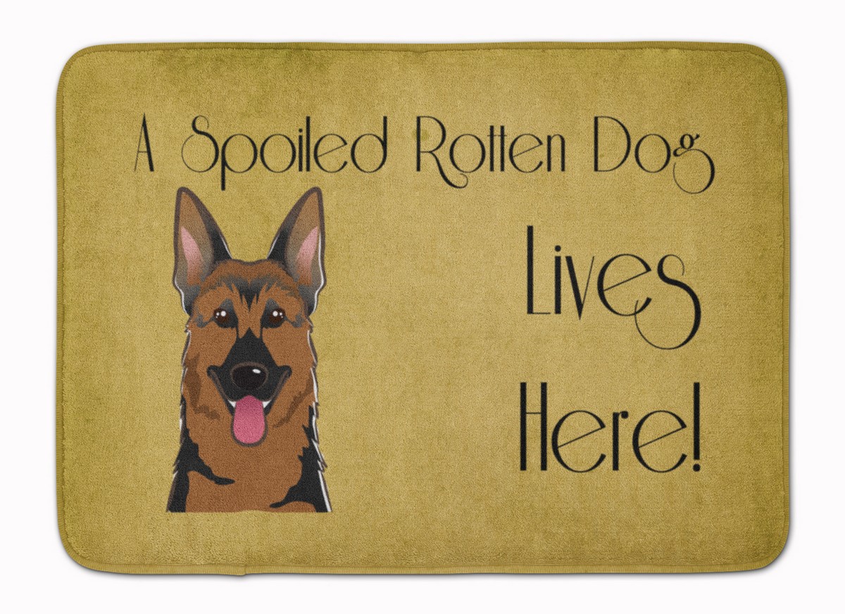 German Shepherd Spoiled Dog Lives Here Machine Washable Memory Foam Mat
