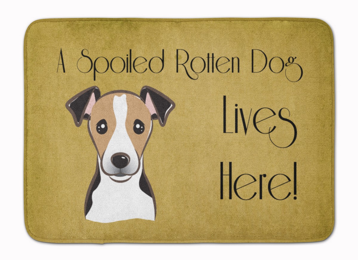 BB1509RUG Jack Russell Terrier Spoiled Dog Machine Washable Memory Foam Mat
