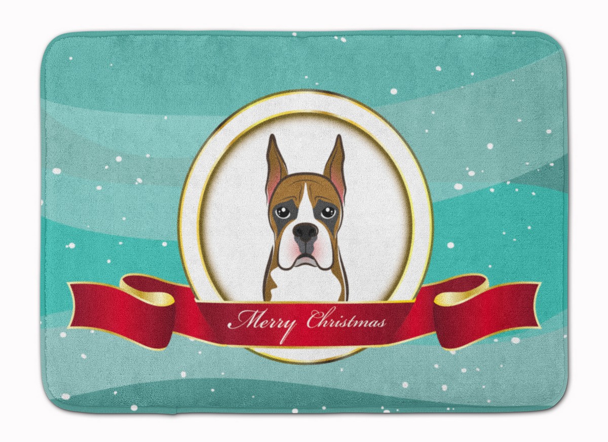 BB1533RUG Boxer Merry Christmas Machine Washable Memory Foam Mat