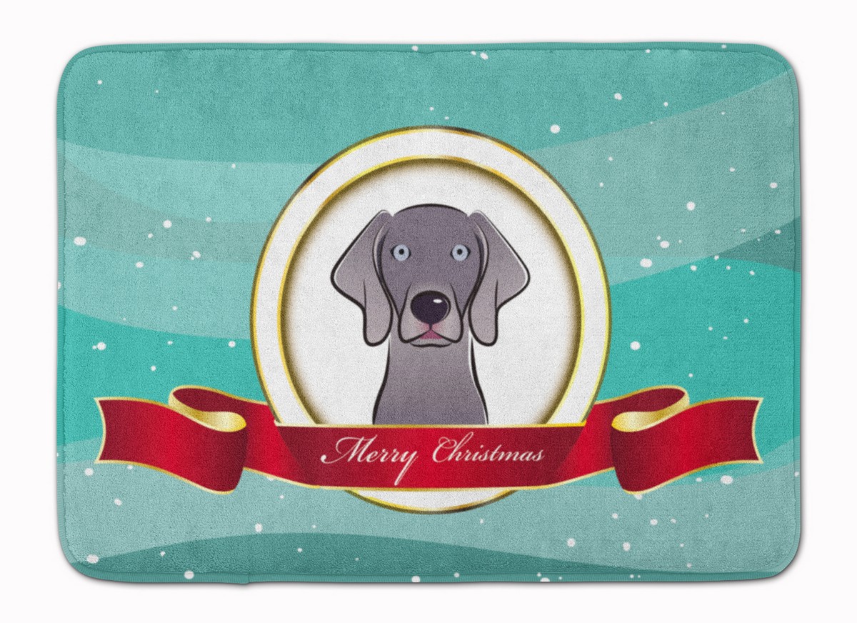 BB1541RUG Weimaraner Merry Christmas Machine Washable Memory Foam Mat