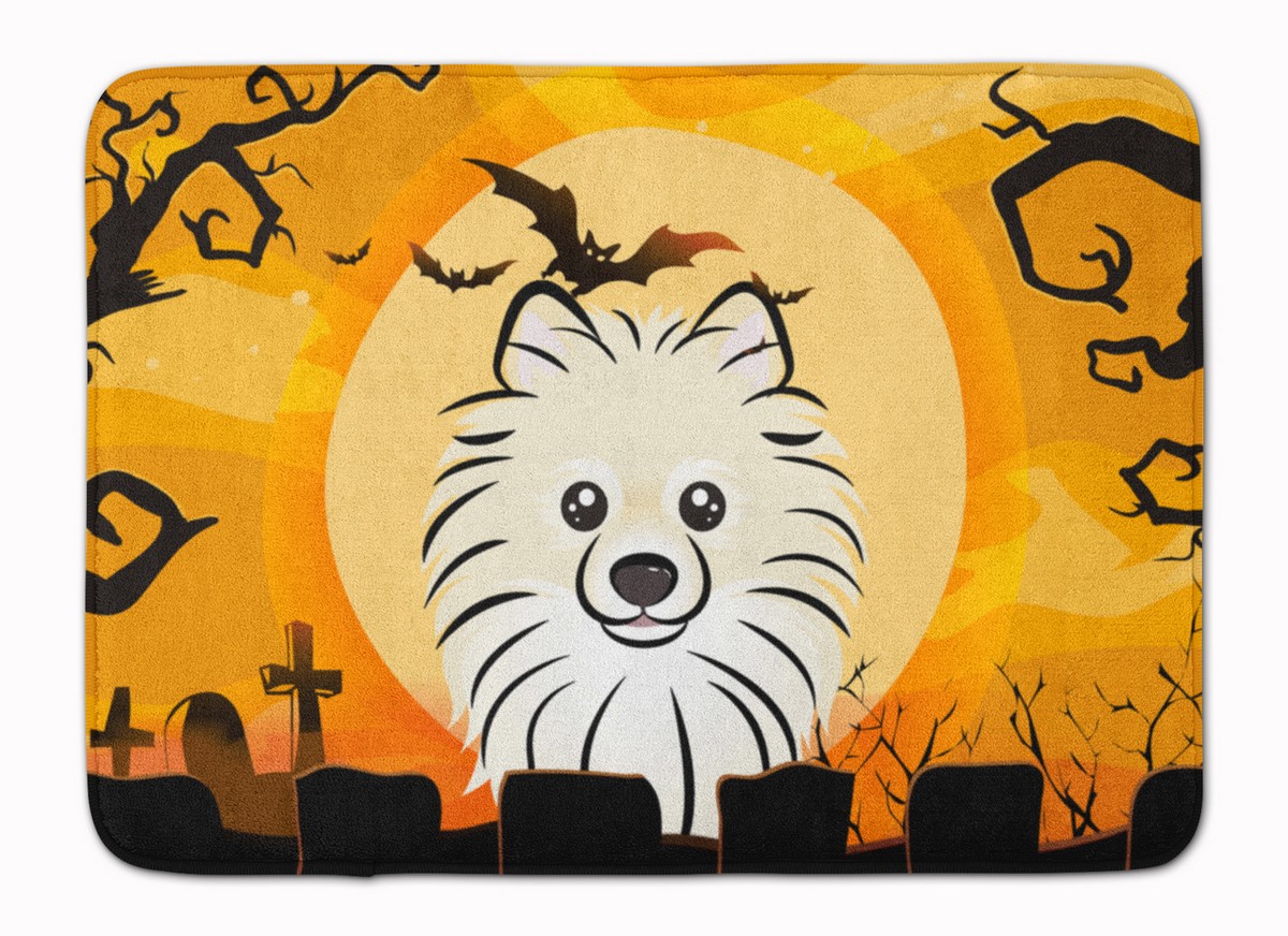 Halloween Pomeranian Machine Washable Memory Foam Mat