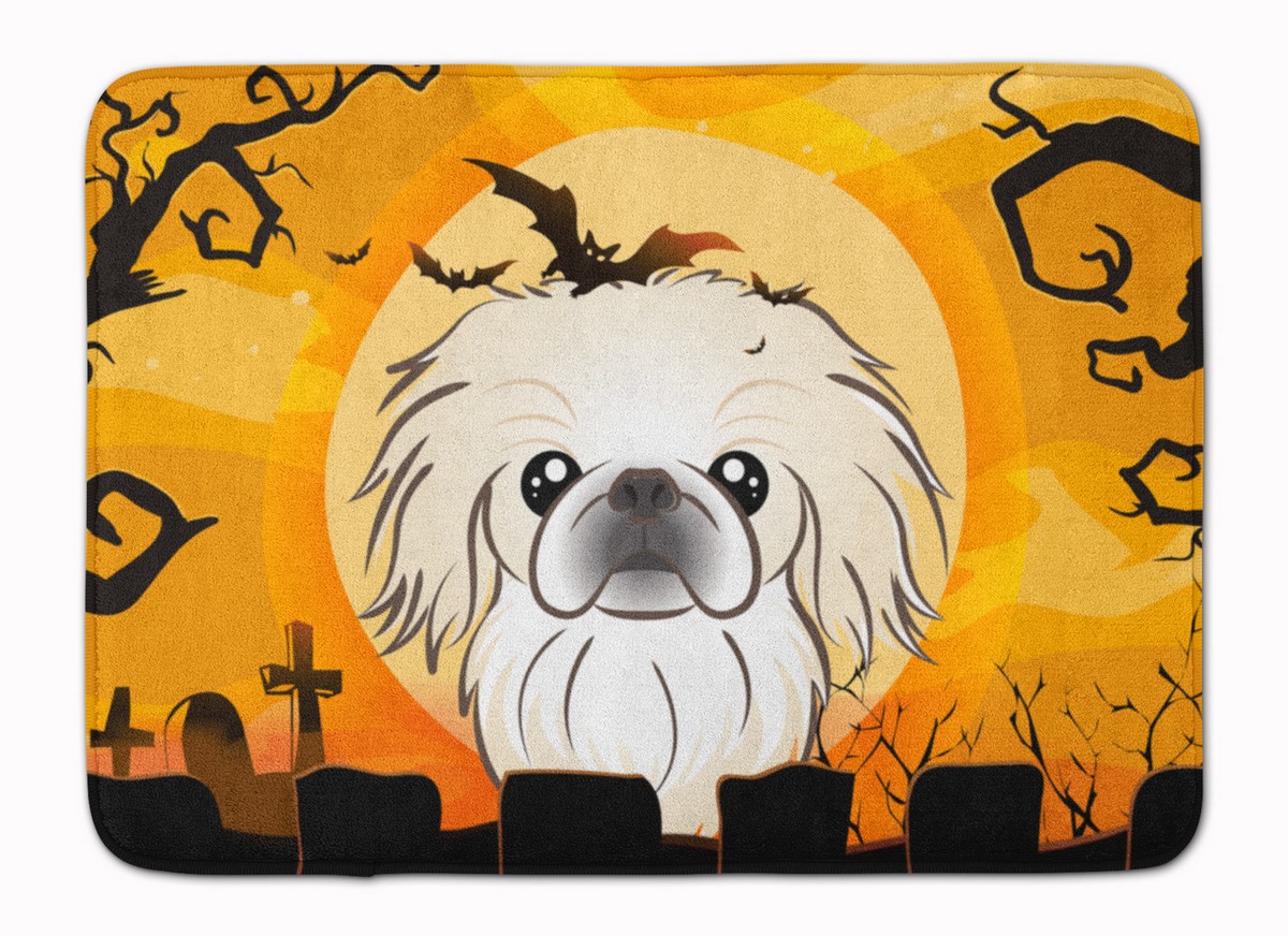 BB1779RUG Halloween Pekingese Machine Washable Memory Foam Mat