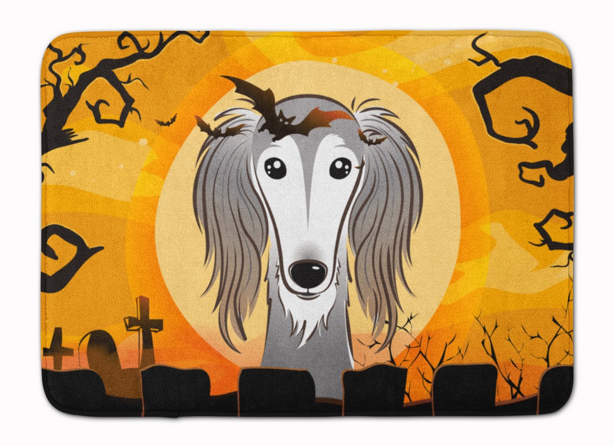 BB1787RUG Halloween Saluki Machine Washable Memory Foam Mat