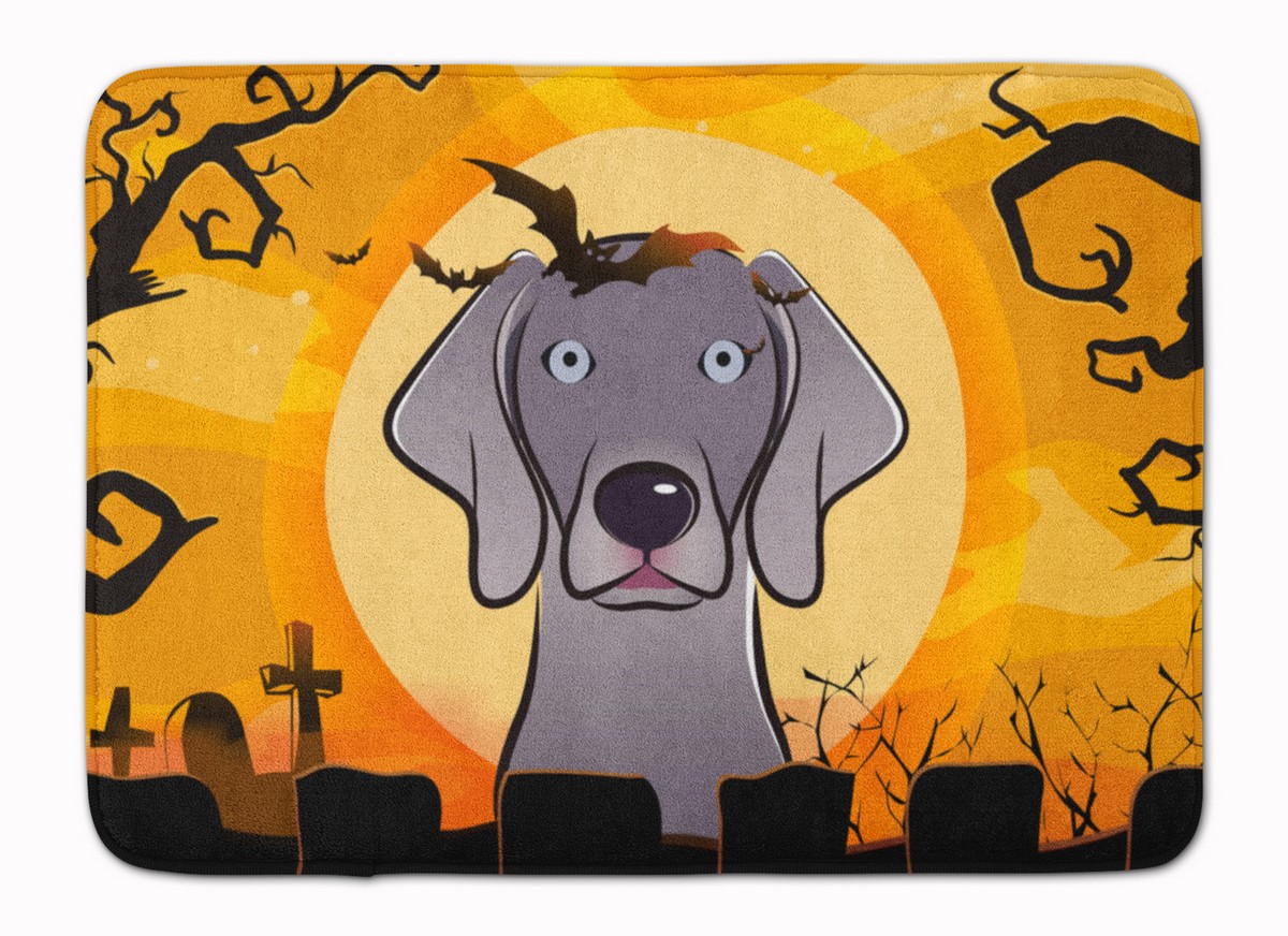 BB1789RUG Halloween Weimaraner Machine Washable Memory Foam Mat