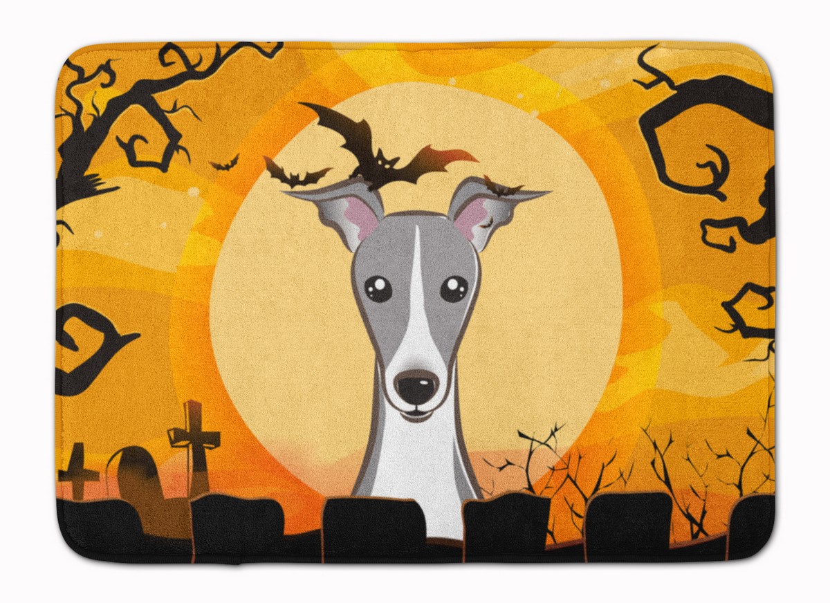 BB1794RUG Halloween Italian Greyhound Machine Washable Memory Foam Mat