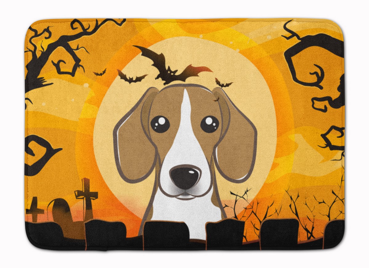 BB1797RUG Halloween Beagle Machine Washable Memory Foam Mat