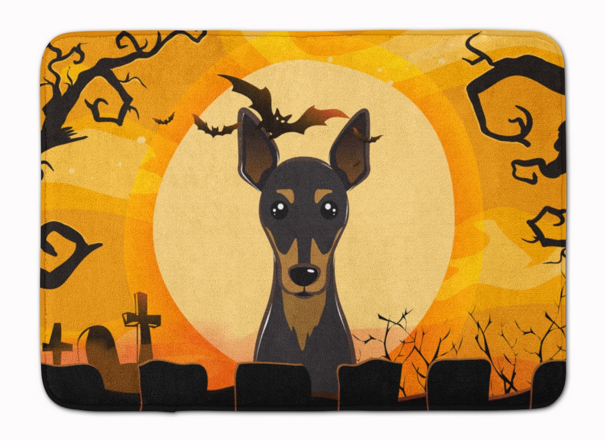 BB1798RUG Halloween Min Pin Machine Washable Memory Foam Mat