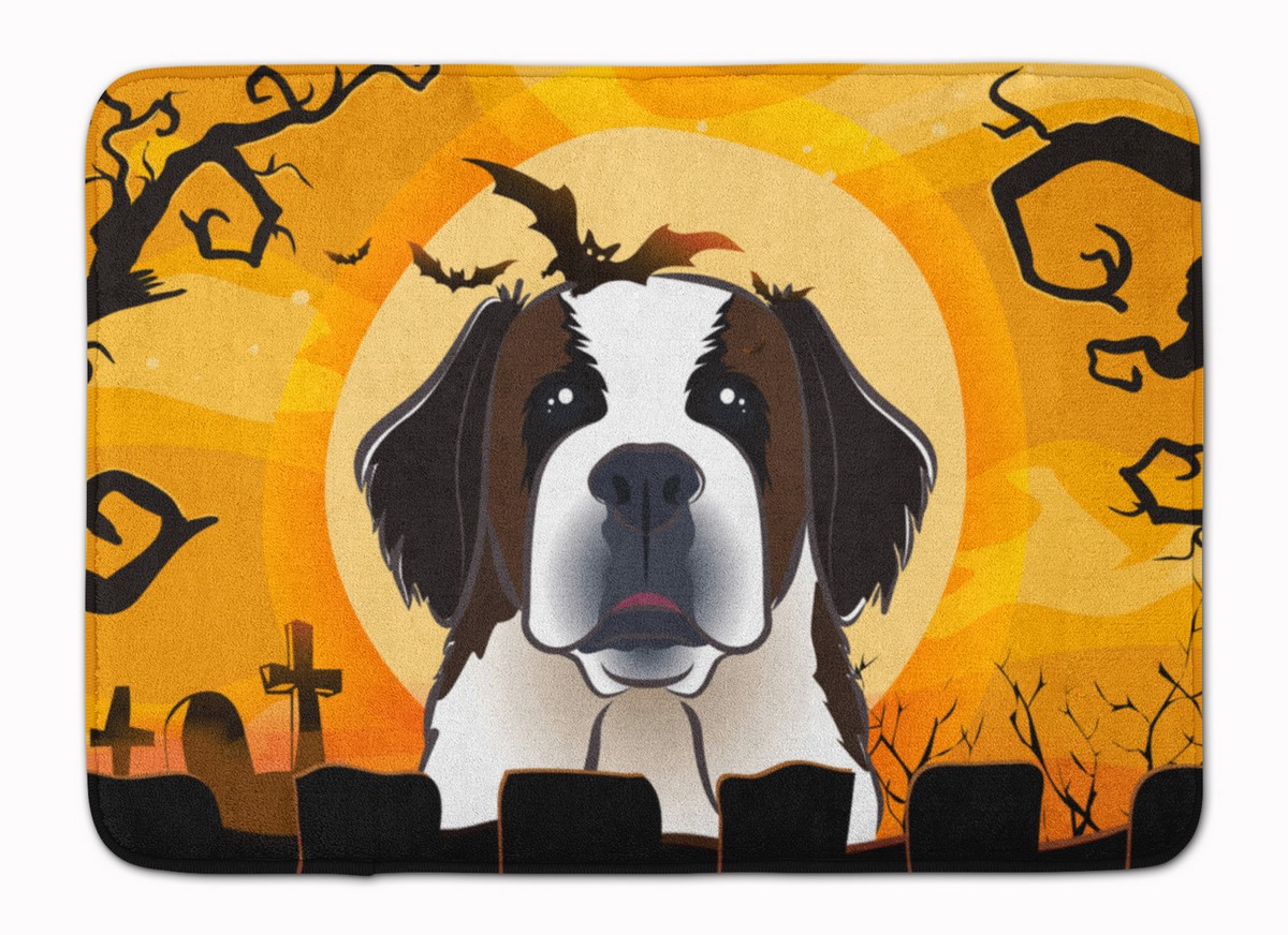 Carolines Treasures BB1804RUG Halloween Saint Bernard Machine Washable Memory Foam Mat