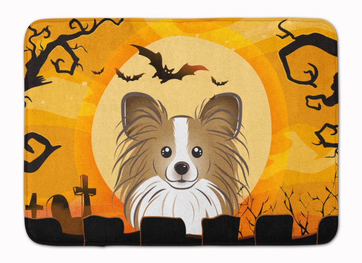 BB1806RUG Halloween Papillon Machine Washable Memory Foam Mat