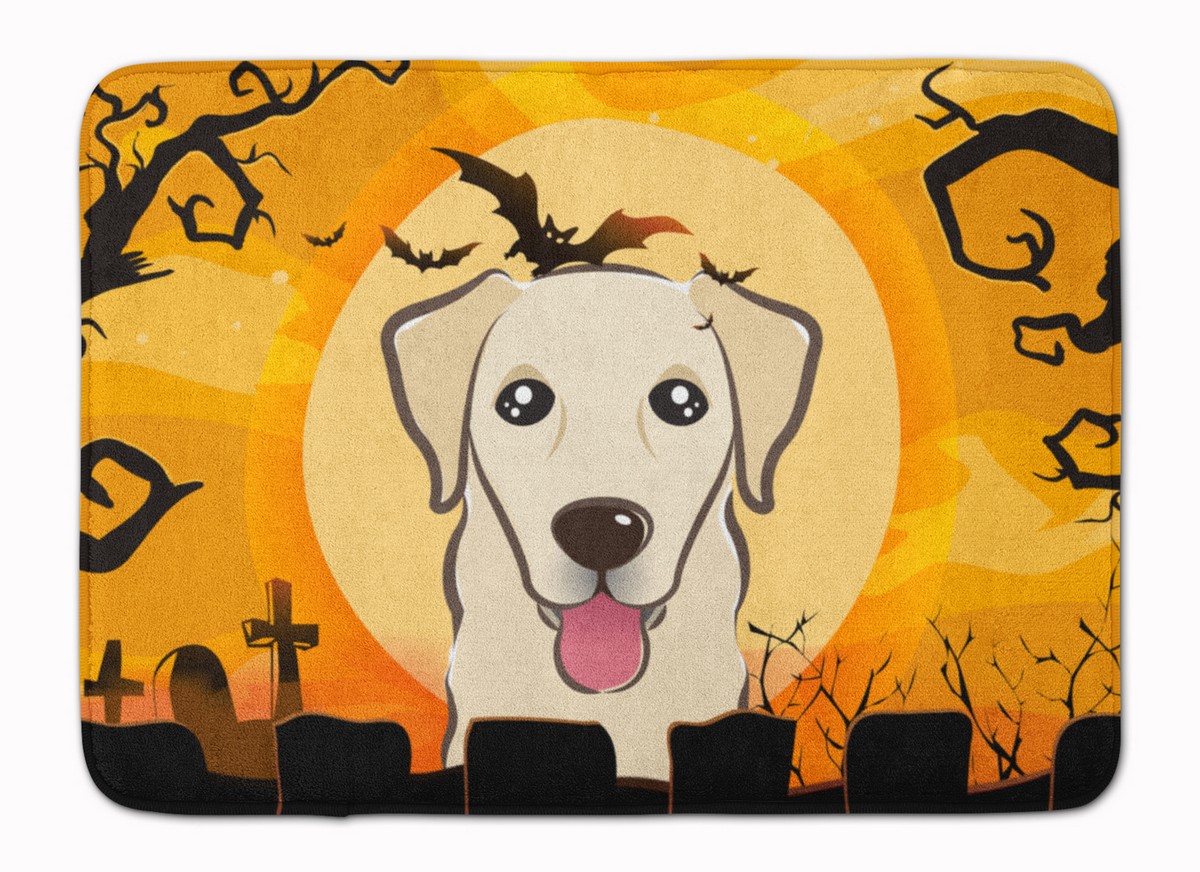 BB1810RUG Halloween Golden Retriever Machine Washable Memory Foam Mat