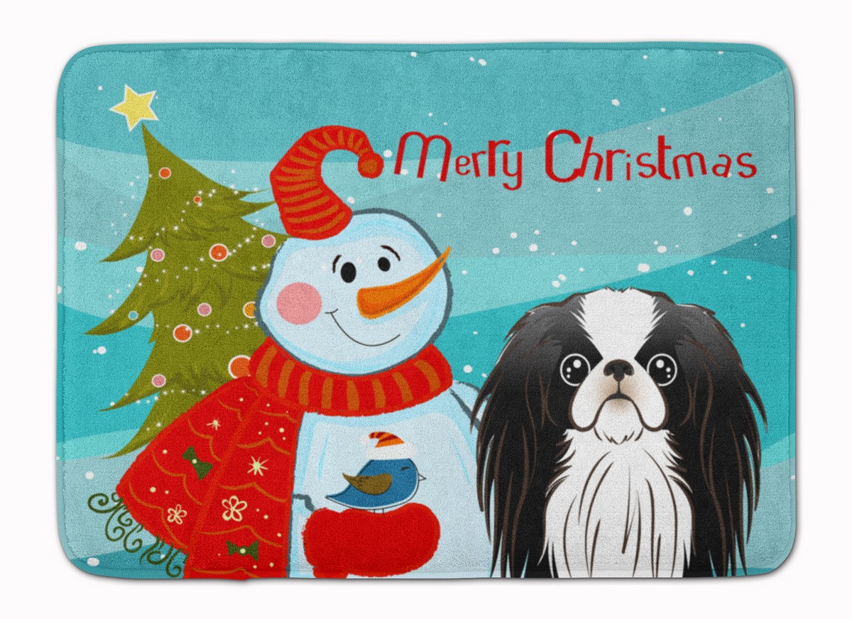 BB1850RUG Snowman with Japanese Chin Machine Washable Memory Foam Mat