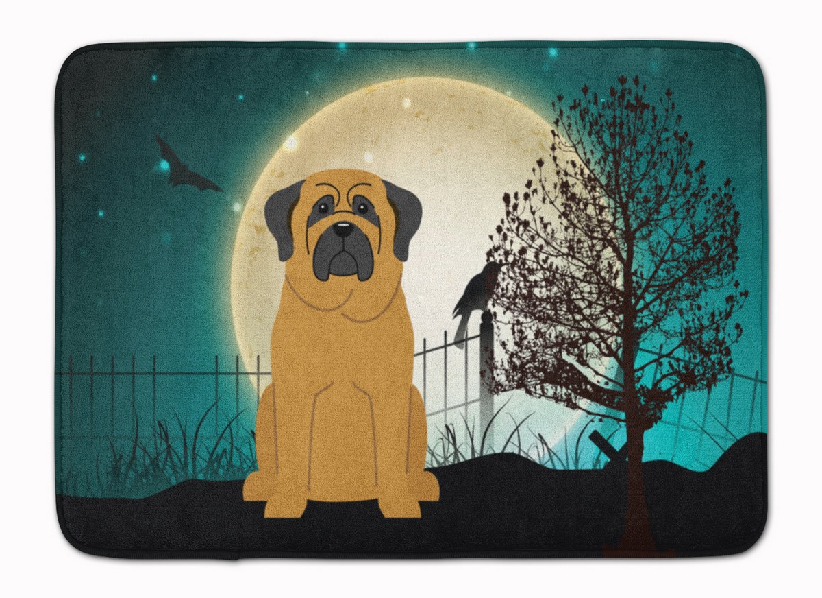 BB2208RUG Halloween Scary Mastiff Machine Washable Memory Foam Mat