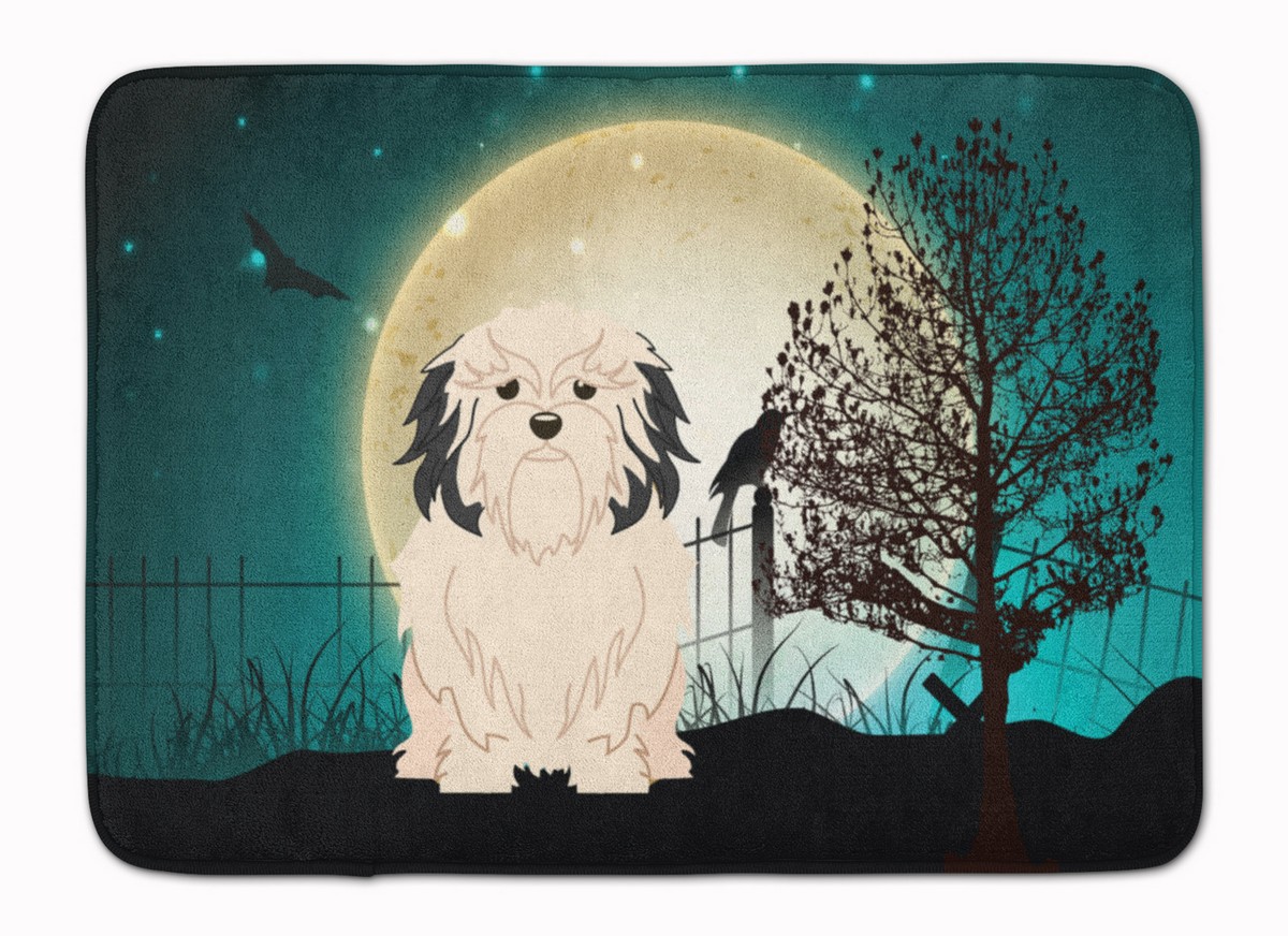 BB2209RUG Halloween Scary Lowchen Machine Washable Memory Foam Mat