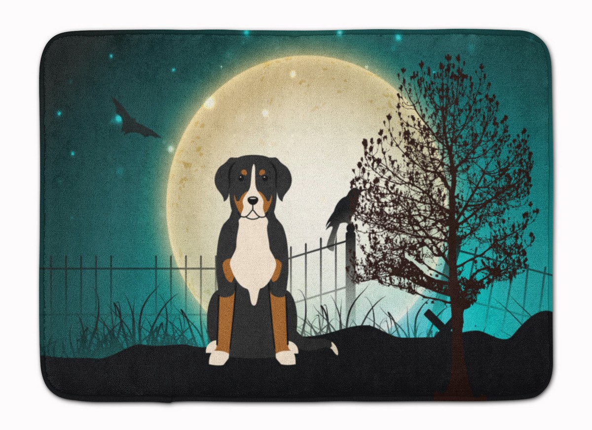 Halloween Greater Swiss Mountain Dog Machine Washable Memory Foam Mat