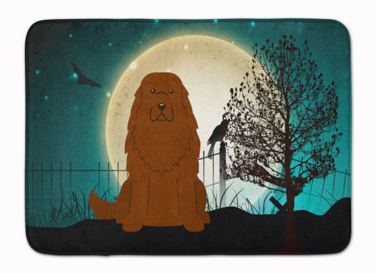 Halloween Scary Caucasian Shepherd Dog Machine Washable Memory Foam Mat