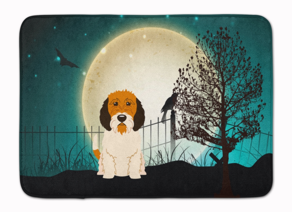 Halloween Petit Basset Griffon Veenden Machine Washable Memory Foam Mat