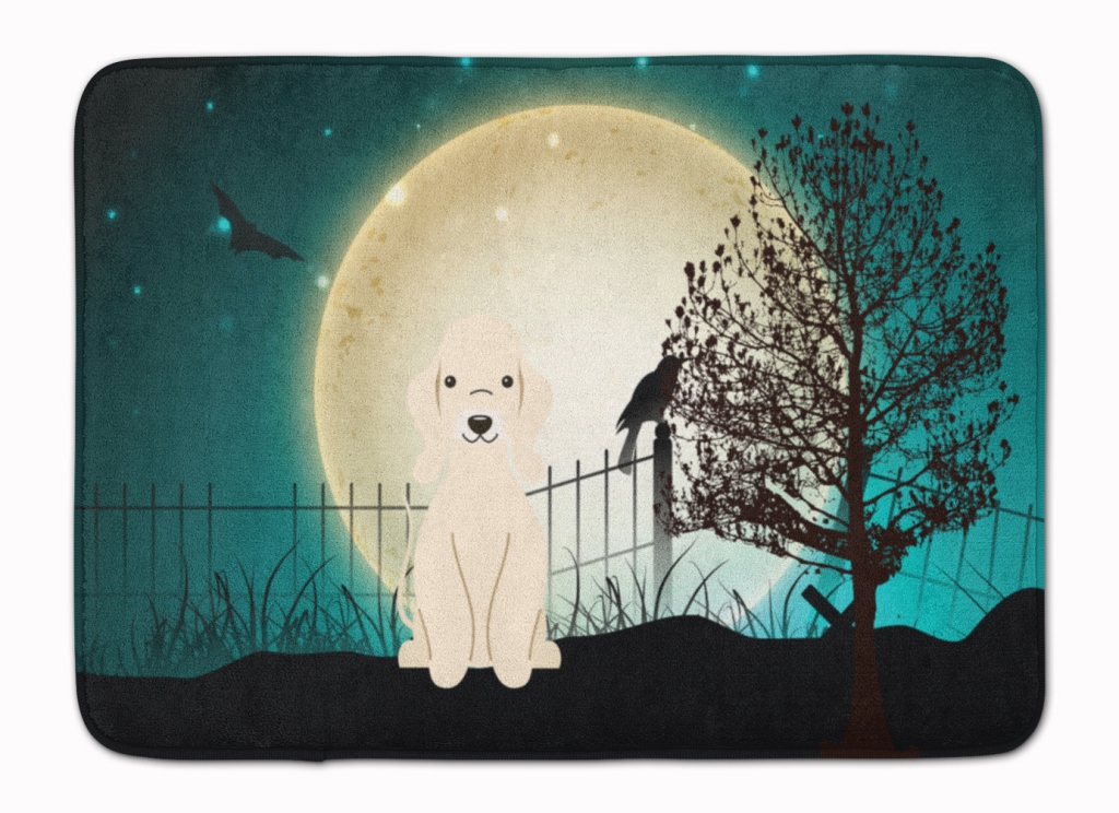 Halloween Bedlington Terrier Sandy Machine Washable Memory Foam Mat