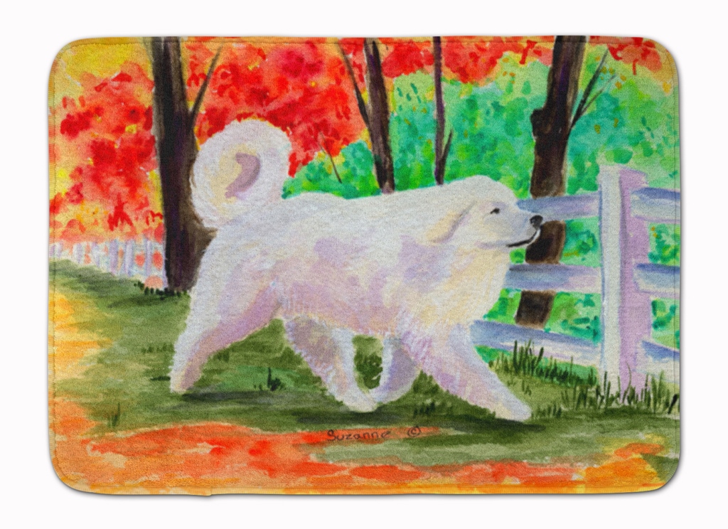 SS8472RUG Great Pyrenees Machine Washable Memory Foam Mat