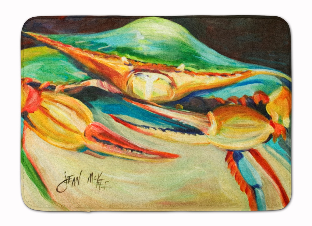 JMK1095RUG Blue Crab Machine Washable Memory Foam Mat