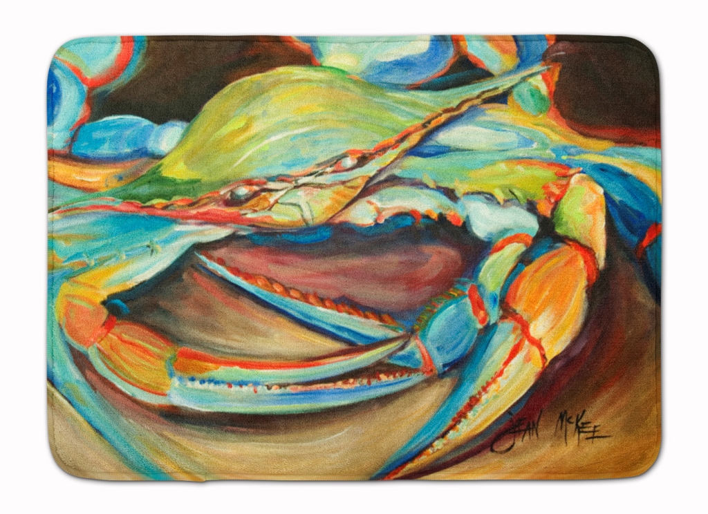 JMK1096RUG Blue Crab Machine Washable Memory Foam Mat