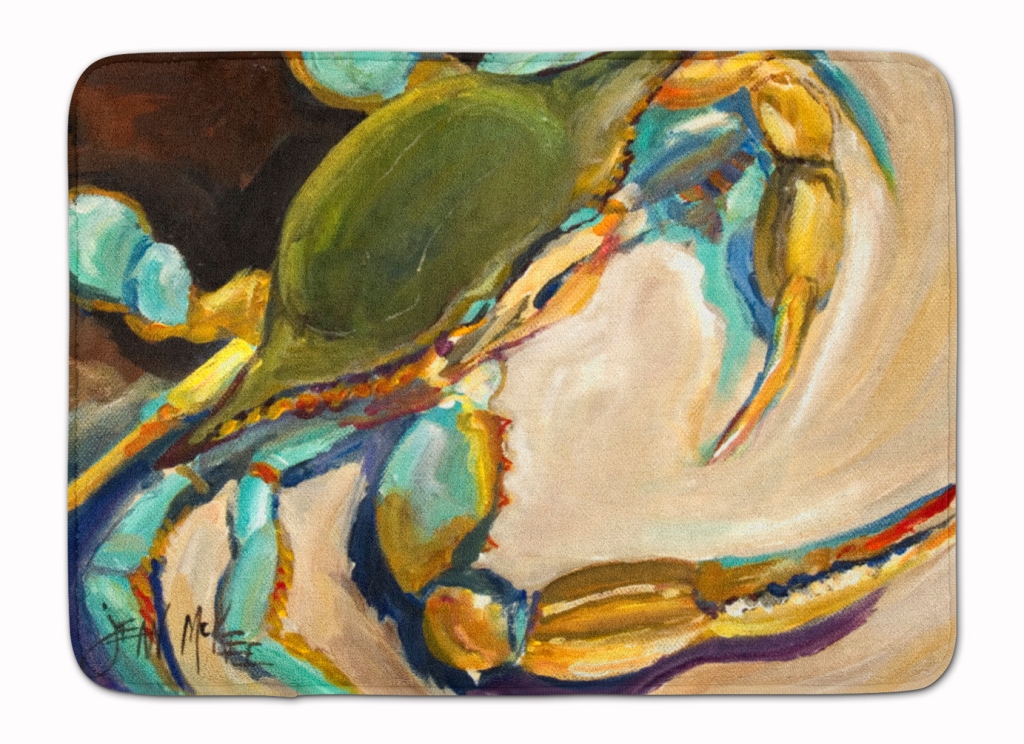 JMK1098RUG Blue Crab Machine Washable Memory Foam Mat