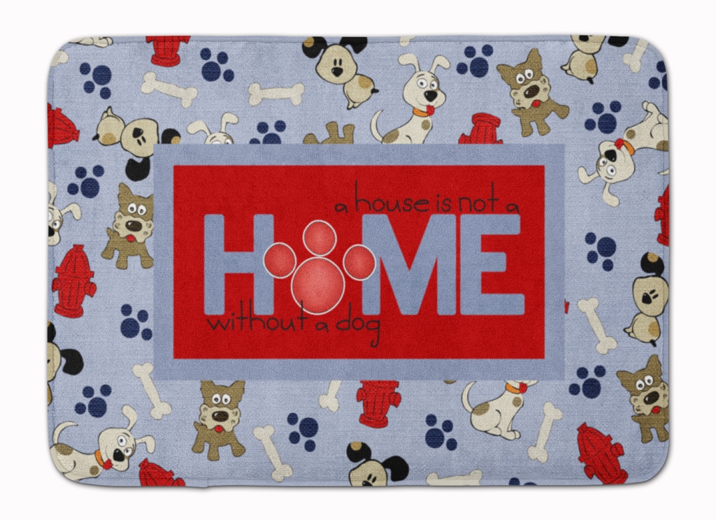 A House is not a home without a dog Machine Washable Memory Foam Mat