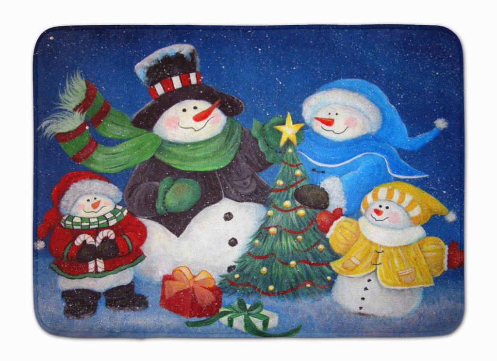 The Family Gathering Snowman Machine Washable Memory Foam Mat